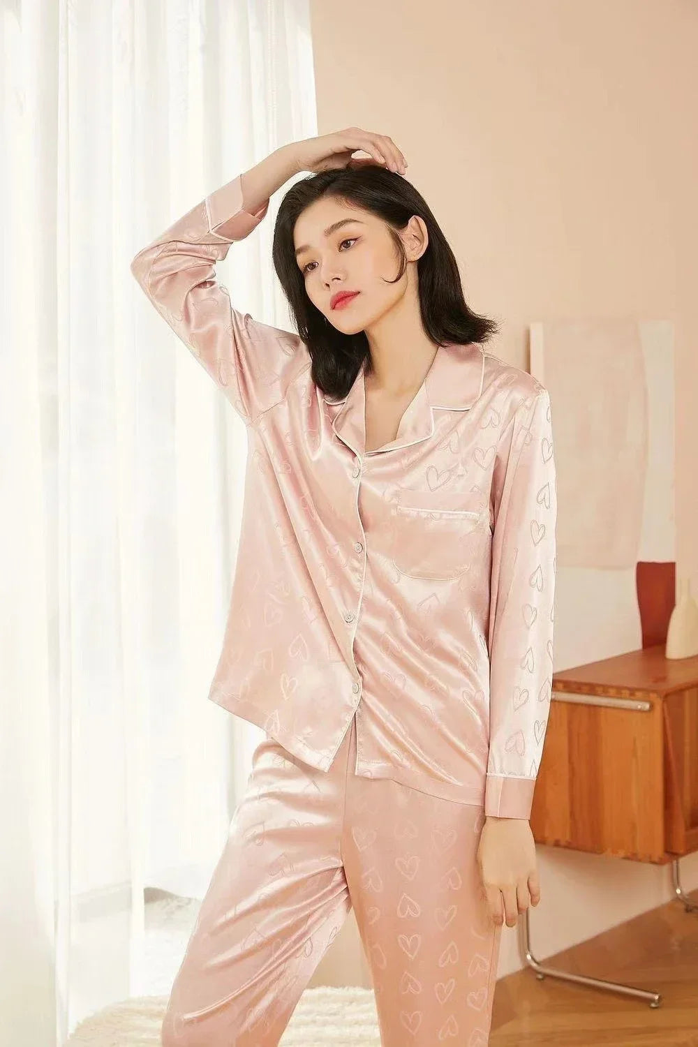 New pajamas for women autumn and winter long-sleeved trousers hot style thickened home wear set