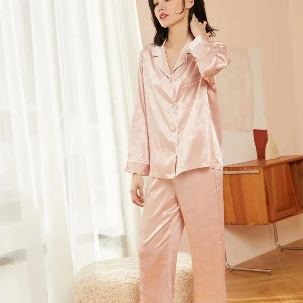 New pajamas for women autumn and winter long-sleeved trousers hot style thickened home wear set