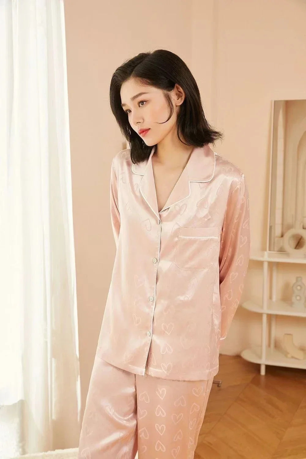 New pajamas for women autumn and winter long-sleeved trousers hot style thickened home wear set